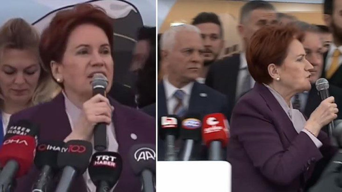 Akşener miting alanındaki bir gruba sert çıktı: Oğlum ne yapıyorsunuz? Azıcık susun ya