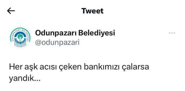 Ayrıldığı sevgilisiyle son kez oturduğu bankı çaldı