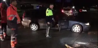 Alkollü sürücü refüje çarparak durabildi