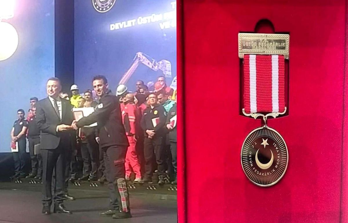 İtfaiye personeli, Devlet Üstün Fedakârlık Madalyası ve Nişanı ile ödüllendirildi
