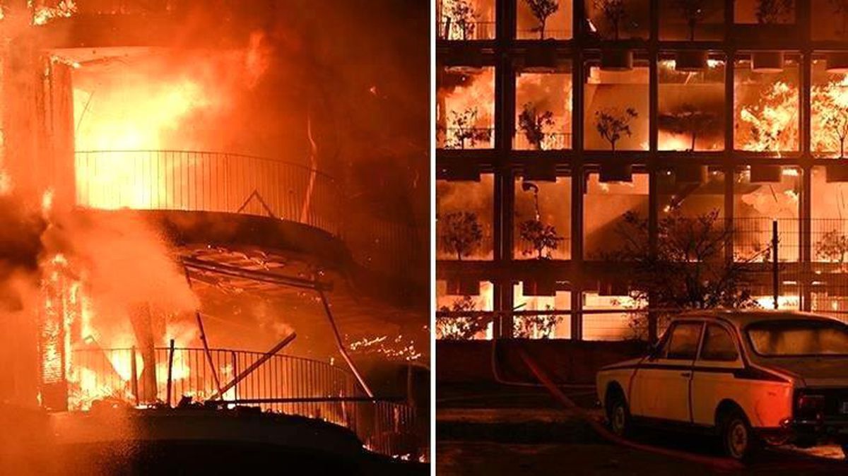İzmir'in lüks sitesindeki yangından gelen görüntüler çok vahim!