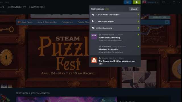 Steam masaüstü uygulaması yenilendi