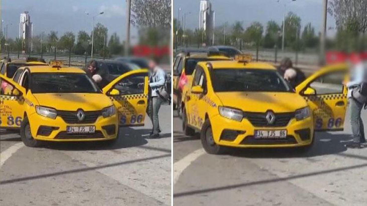D-100 Karayolu'nda taksici kavgası