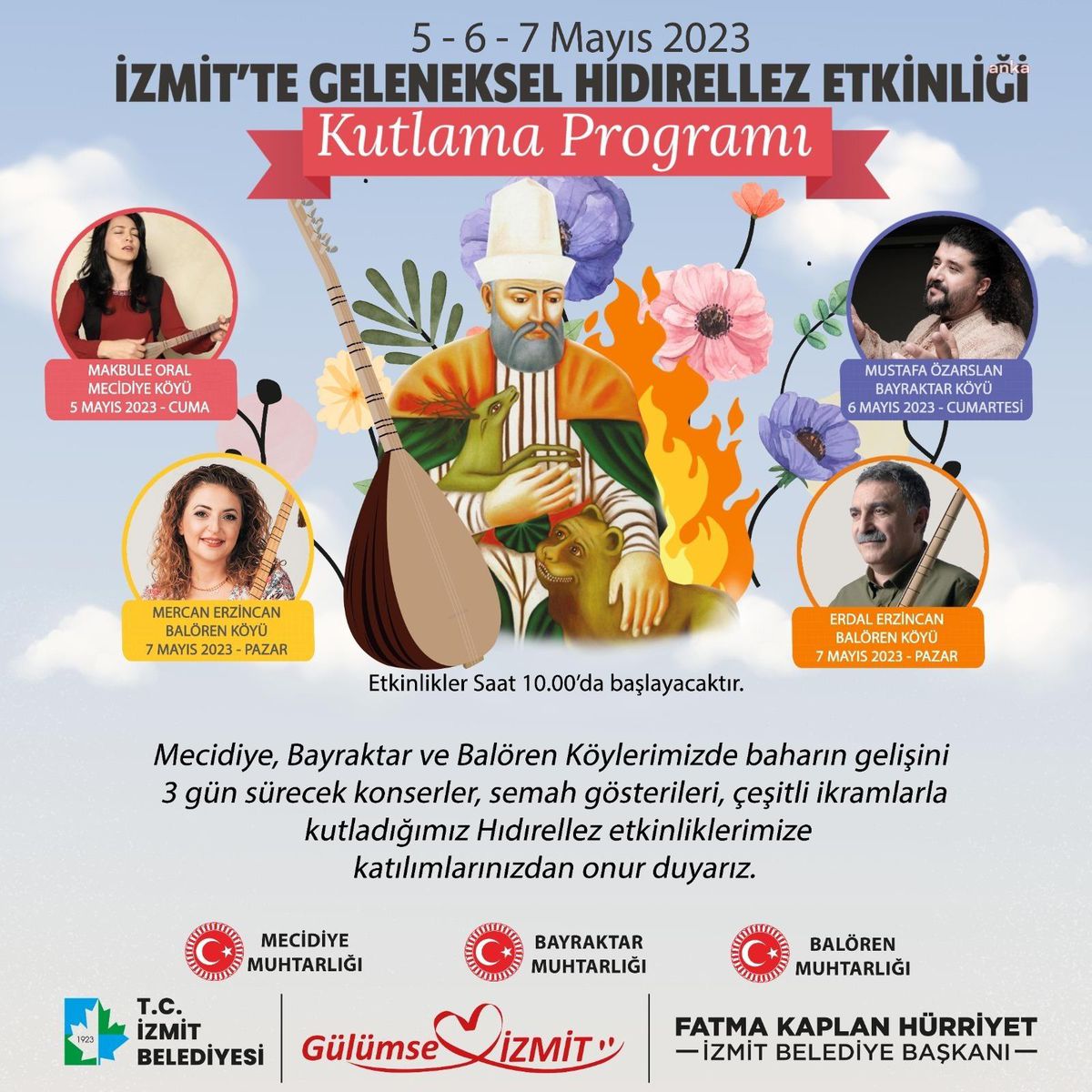 İzmit'te Hıdırellez Şenlikleri Başlıyor