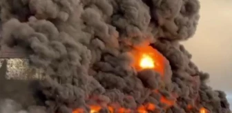 Kırım'da İHA'lı saldırı sonrası yakıt depolarında yangın çıktı