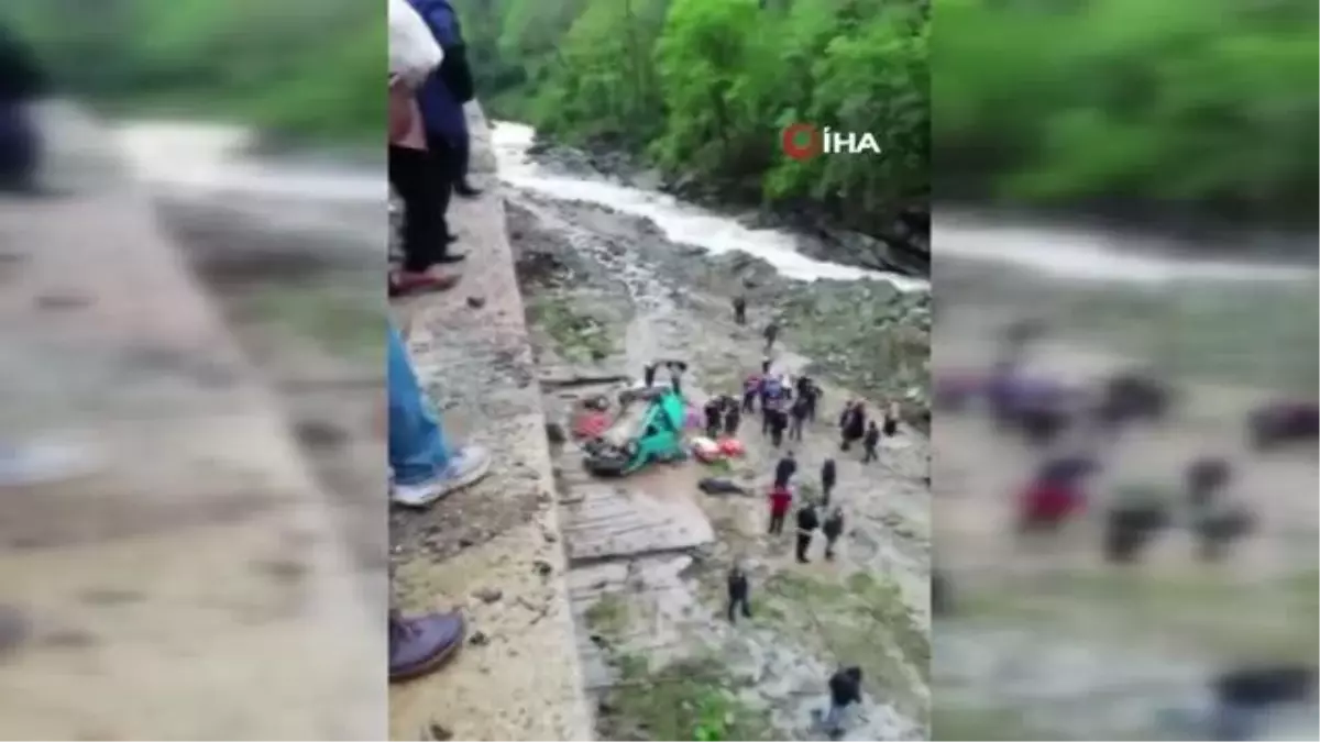 Rize'de araç dereye uçtu: 4 ölü, 1 ağır yaralı