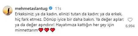 Arzum Onan ile boşanacakları konuşulan Mehmet Aslantuğ'dan ilk yorum: Her şey için minnettarım
