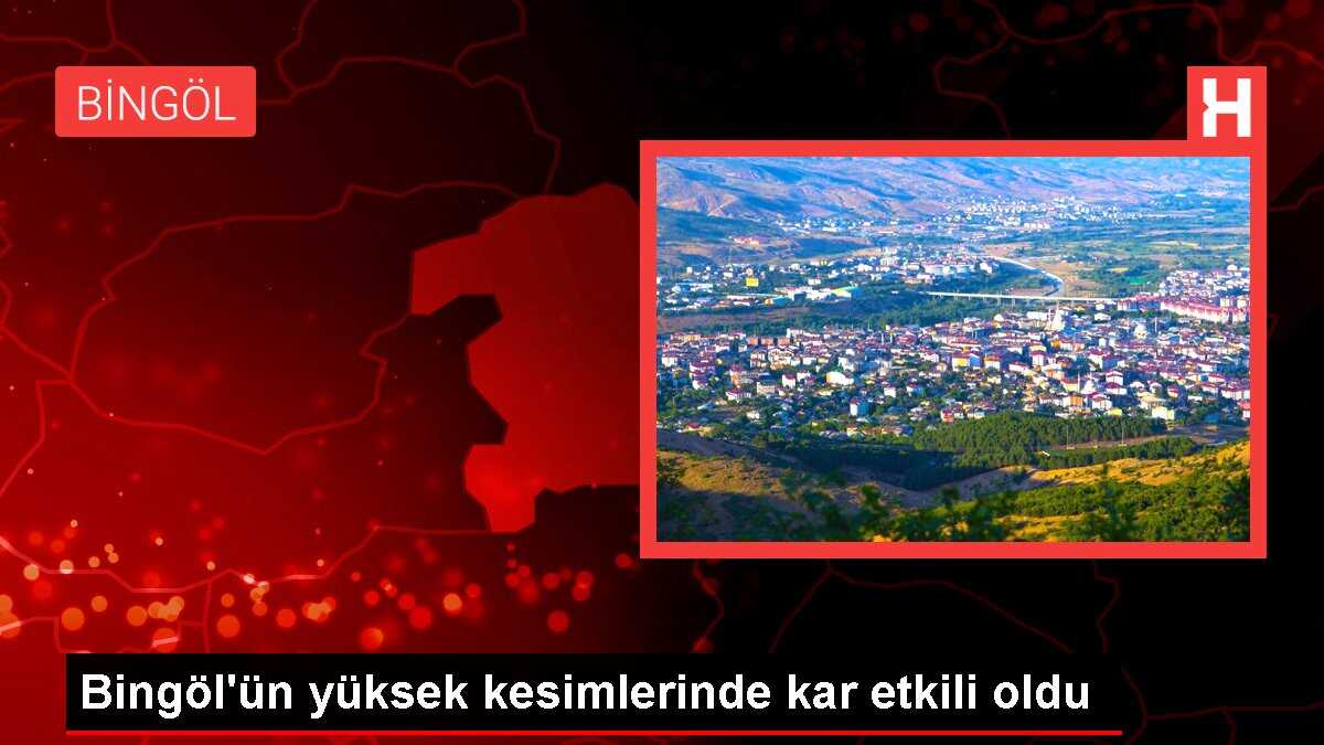 Bingöl'ün yüksek kesimlerinde kar etkili oldu