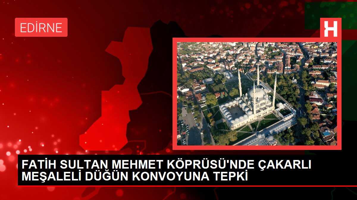 FSM Köprüsü'nde düğün konvoyu trafiği yavaşlattı