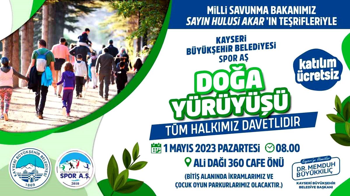 Kayseri Büyükşehir'den Doğa Yürüyüşü
