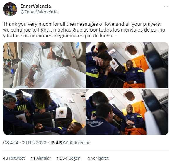 Yürekleri ağza getirmişti! Valencia'dan hasta yatağında paylaşım