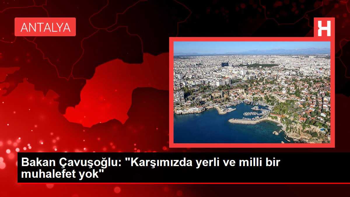 Bakan Çavuşoğlu: 'Karşımızda yerli ve milli bir muhalefet yok'