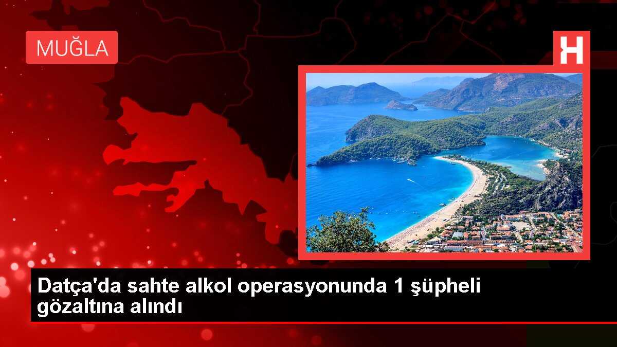 Datça'da sahte alkol operasyonunda 1 şüpheli gözaltına alındı