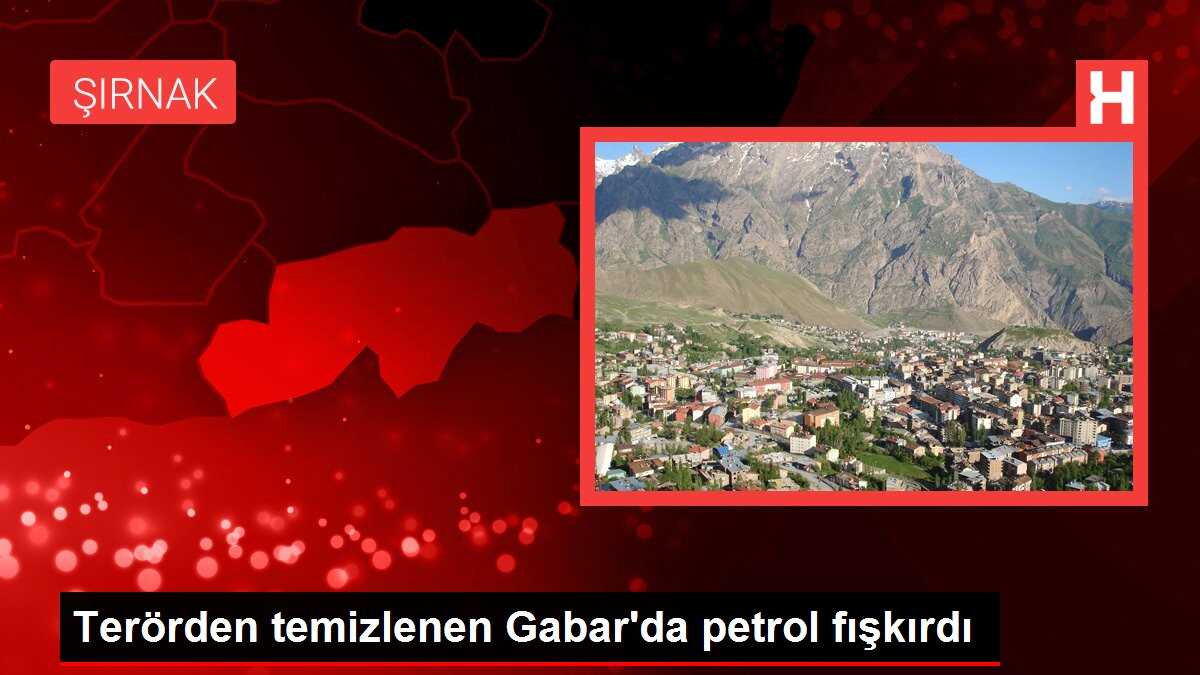 Terörden temizlenen Gabar'da petrol fışkırdı