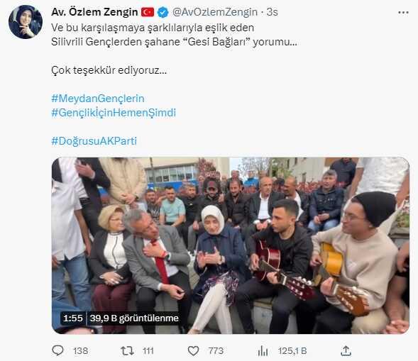 AK Partili Özlem Zengin ile CHP'li Engin Altay gençlerle birlikte 'Gesi Bağları' türküsünü söyledi