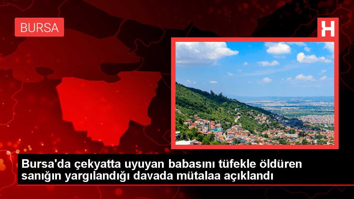 Bursa'da çekyatta uyuyan babasını tüfekle öldüren sanığın yargılandığı davada mütalaa açıklandı