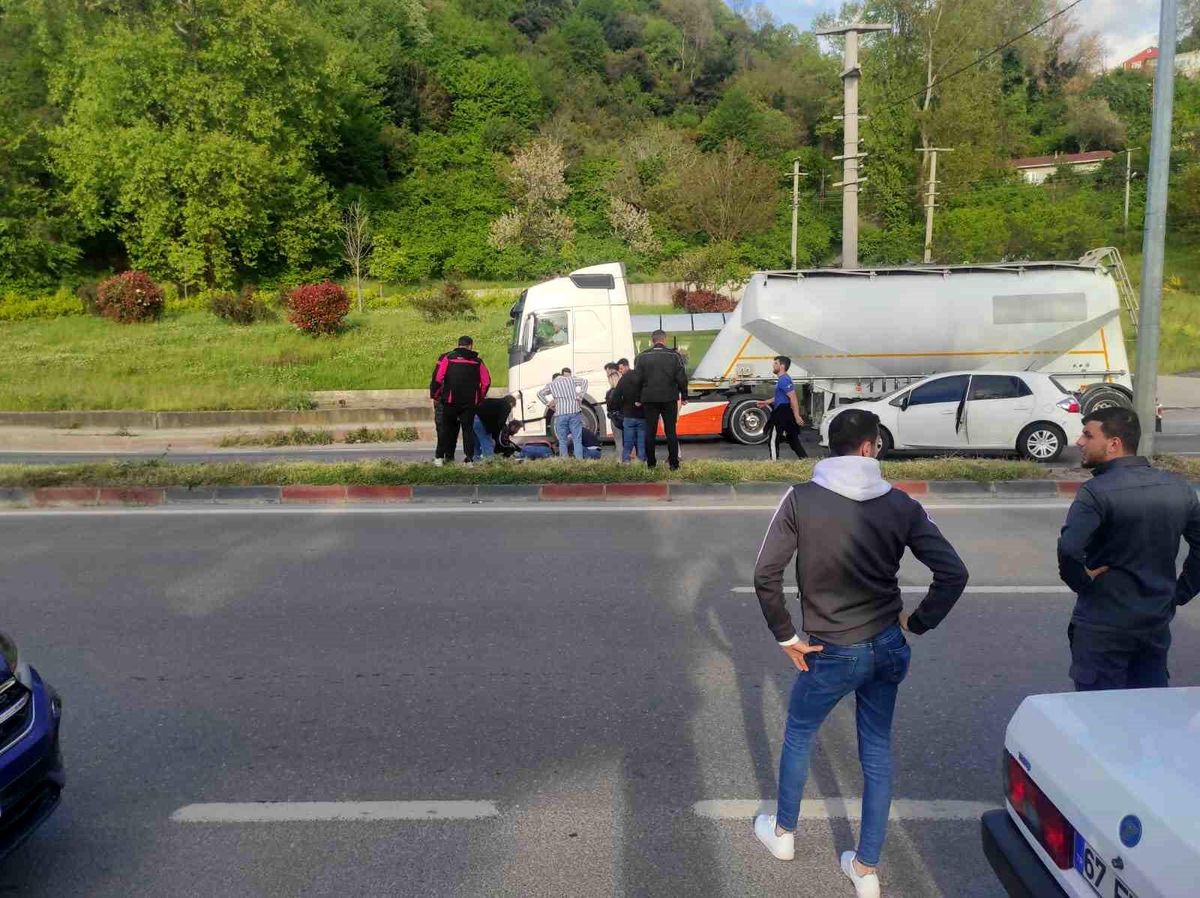 Sahil yolunda kaza: 1 yaralı