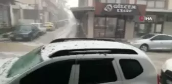 Yenice'de kuvvetli sağanak ve dolu yağışı etkili oldu