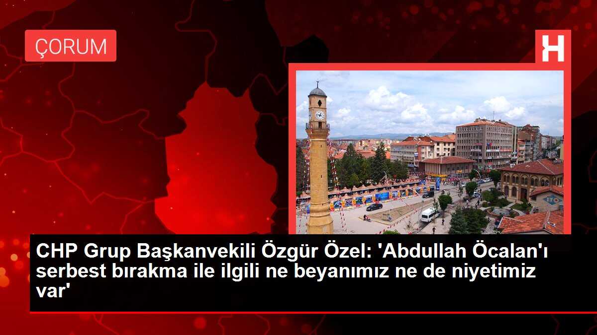 CHP Grup Başkanvekili Özgür Özel: 'Abdullah Öcalan'ı serbest bırakma ile ilgili ne beyanımız ne de niyetimiz var'