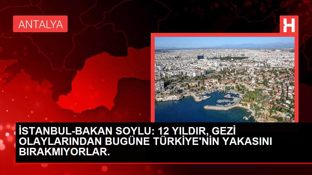 İçişleri Bakanı Soylu: Türkiye'nin istikrarını bozmak istiyorlar
