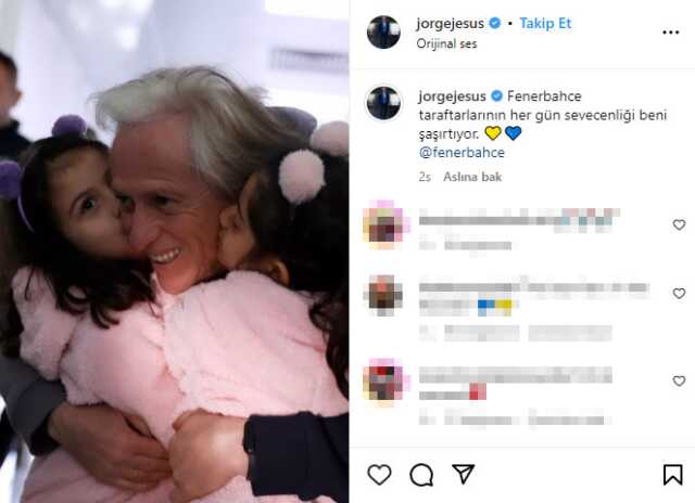 Jorge Jesus: Fenerbahçe sevgisi beni her gün şaşırtıyor