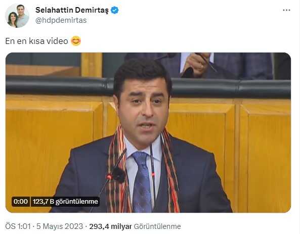 Kılıçdaroğlu'na nispet yapan Selahattin Demirtaş 1 saniyelik video paylaştı