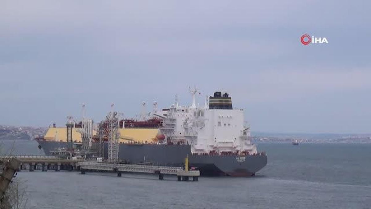 ABD'den gelen dev LNG Tankeri Tekirdağ'da