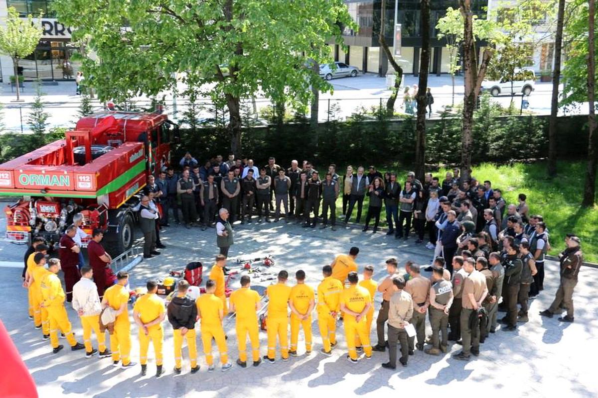 Düzce'de muhtemel orman yangınlarına karşı eğitim