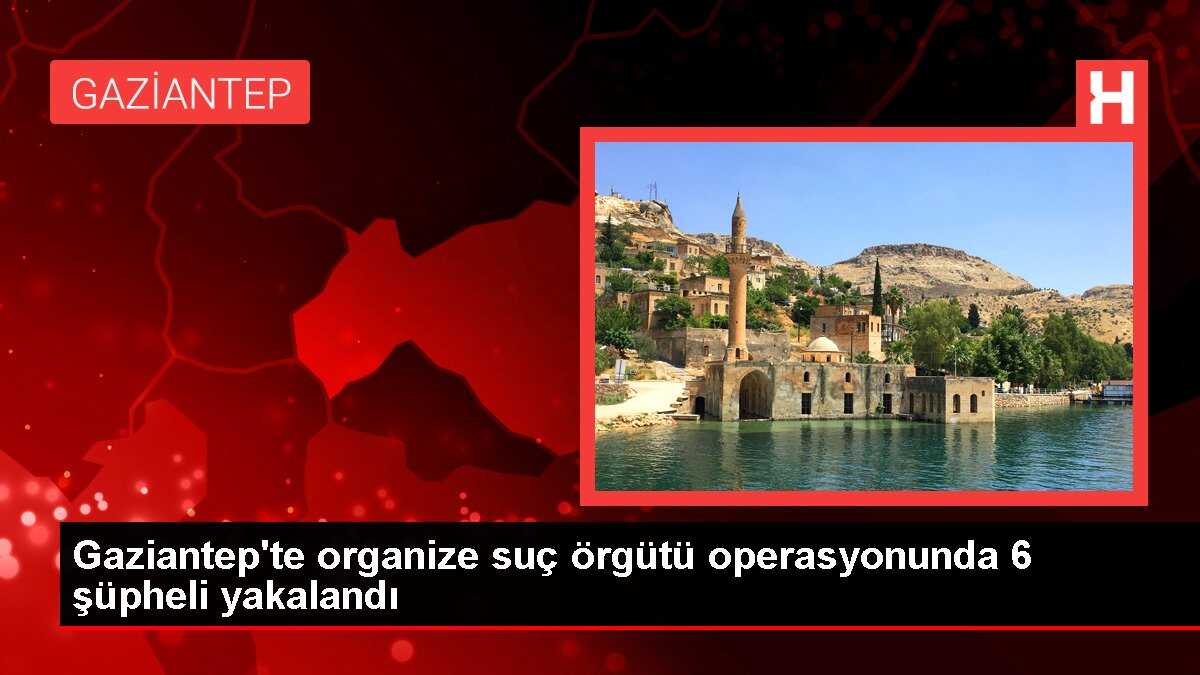 Gaziantep'te organize suç örgütü operasyonunda 6 şüpheli yakalandı