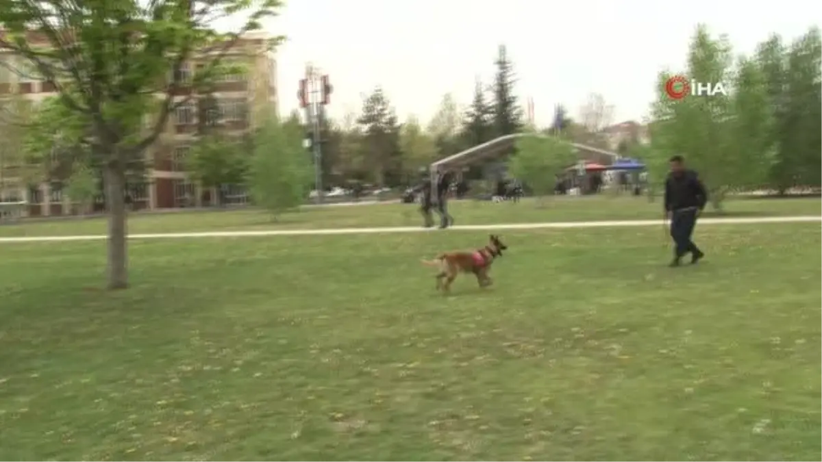 Jandarmanın sevimli kahramanları fuarda şovlarıyla ilgi çekti