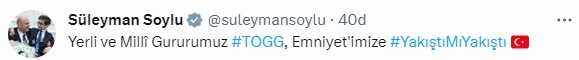Yerli otomobil TOGG polis arabası olarak ilk kez görüntülendi