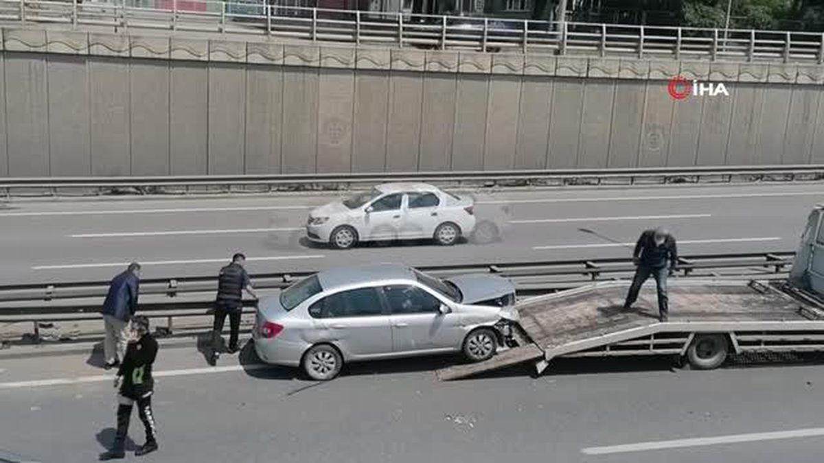 D-100'de meydana gelen kazada 1 kişi yaralandı