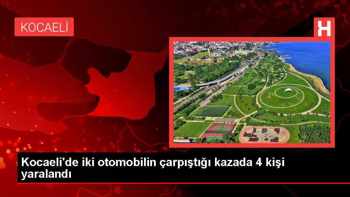 Kocaeli'de iki otomobilin çarpıştığı kazada 4 kişi yaralandı