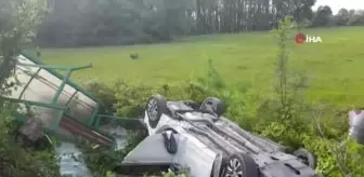 D-100'de cip ile otomobil çarpıştı: 1 ölü, 2 yaralı