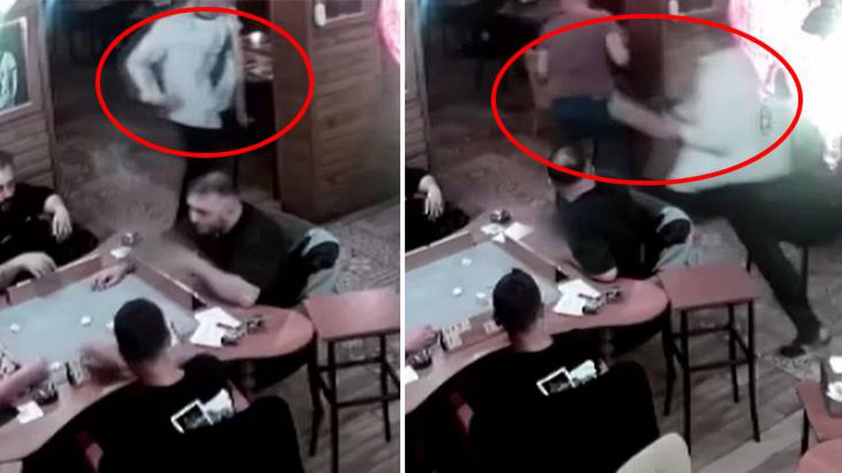 Oğlunun okey oynamasına kızan baba, kafeyi basıp masadakileri ıstaka ile dövdü