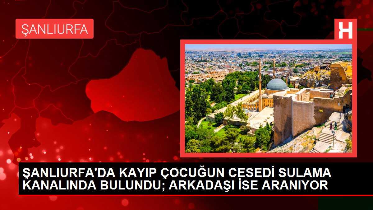 ŞANLIURFA'DA KAYIP ÇOCUĞUN CESEDİ SULAMA KANALINDA BULUNDU; ARKADAŞI İSE ARANIYOR