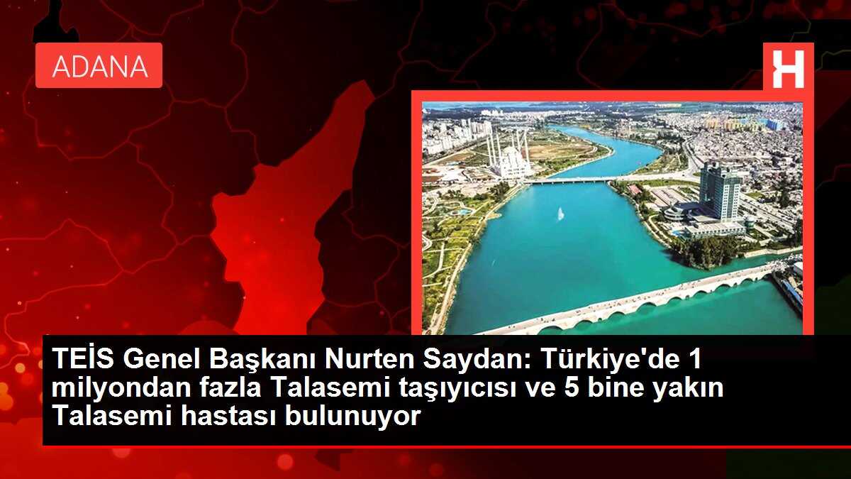 TEİS Genel Başkanı Nurten Saydan: Türkiye'de 1 milyondan fazla Talasemi taşıyıcısı ve 5 bine yakın Talasemi hastası bulunuyor