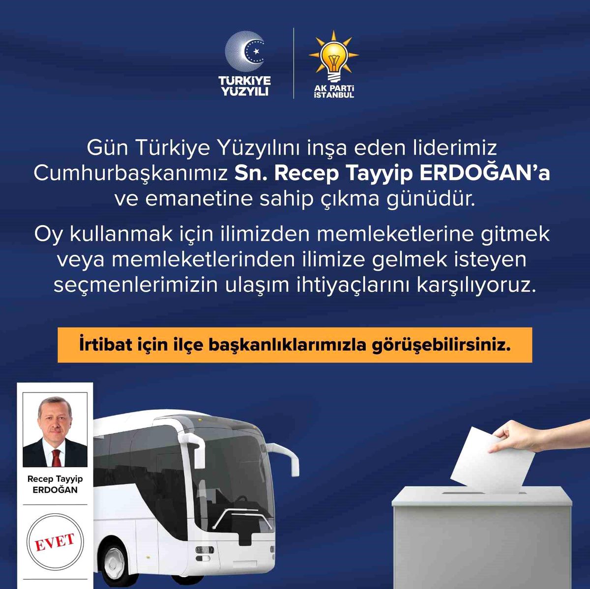 AK Parti İstanbul'dan seçmenlere ücretsiz ulaşım desteği