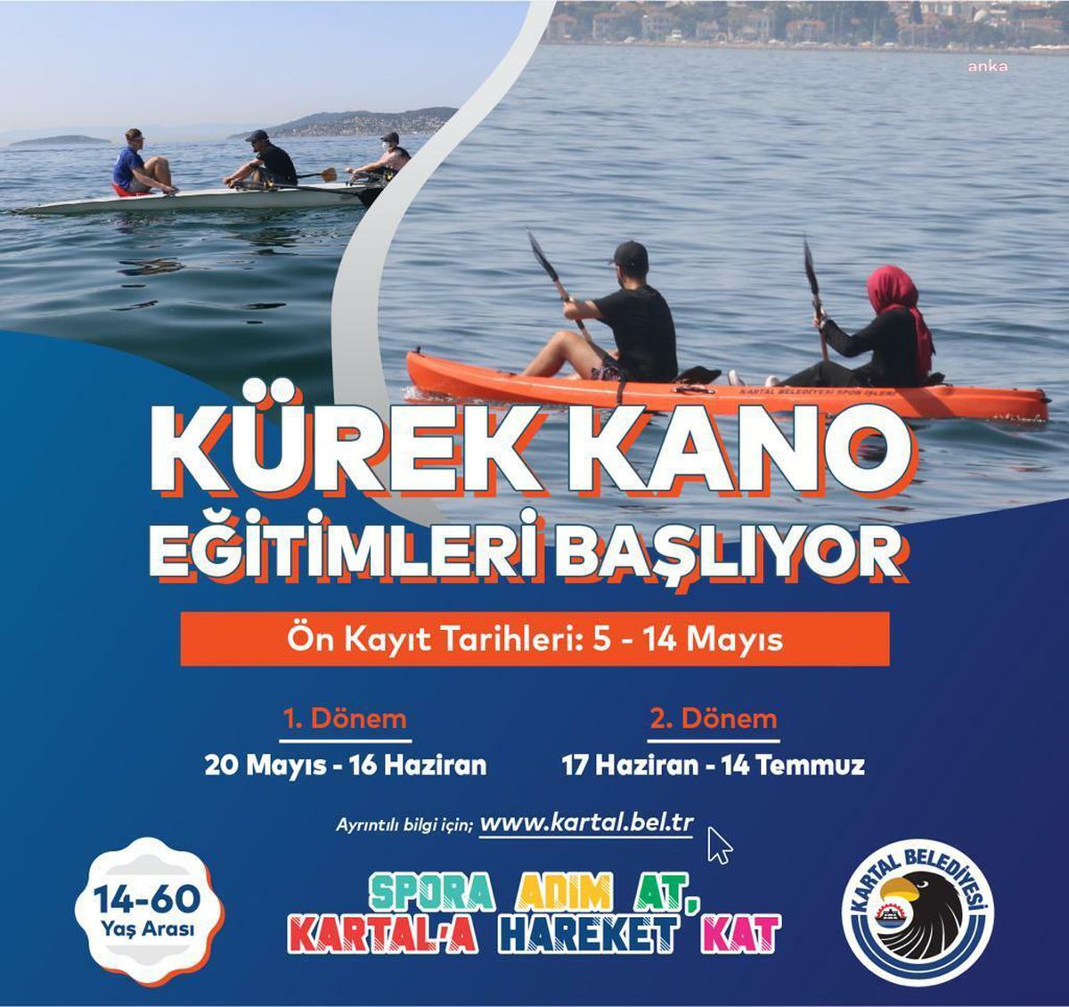 Kartal'da Dragos Su Sporları Merkezi'nde kürek ve kano eğitimleri başlıyor
