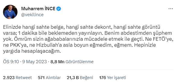 Muharrem İnce'den yeni açıklama! Hakkındaki kaset iddialarına ateş püskürdü