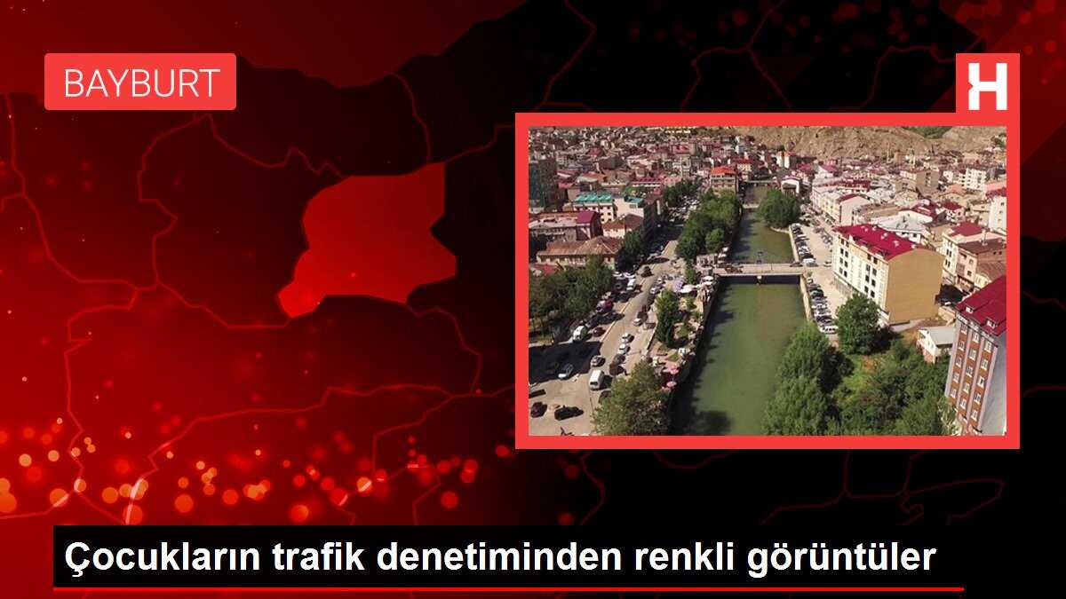 Çocukların trafik denetiminden renkli görüntüler