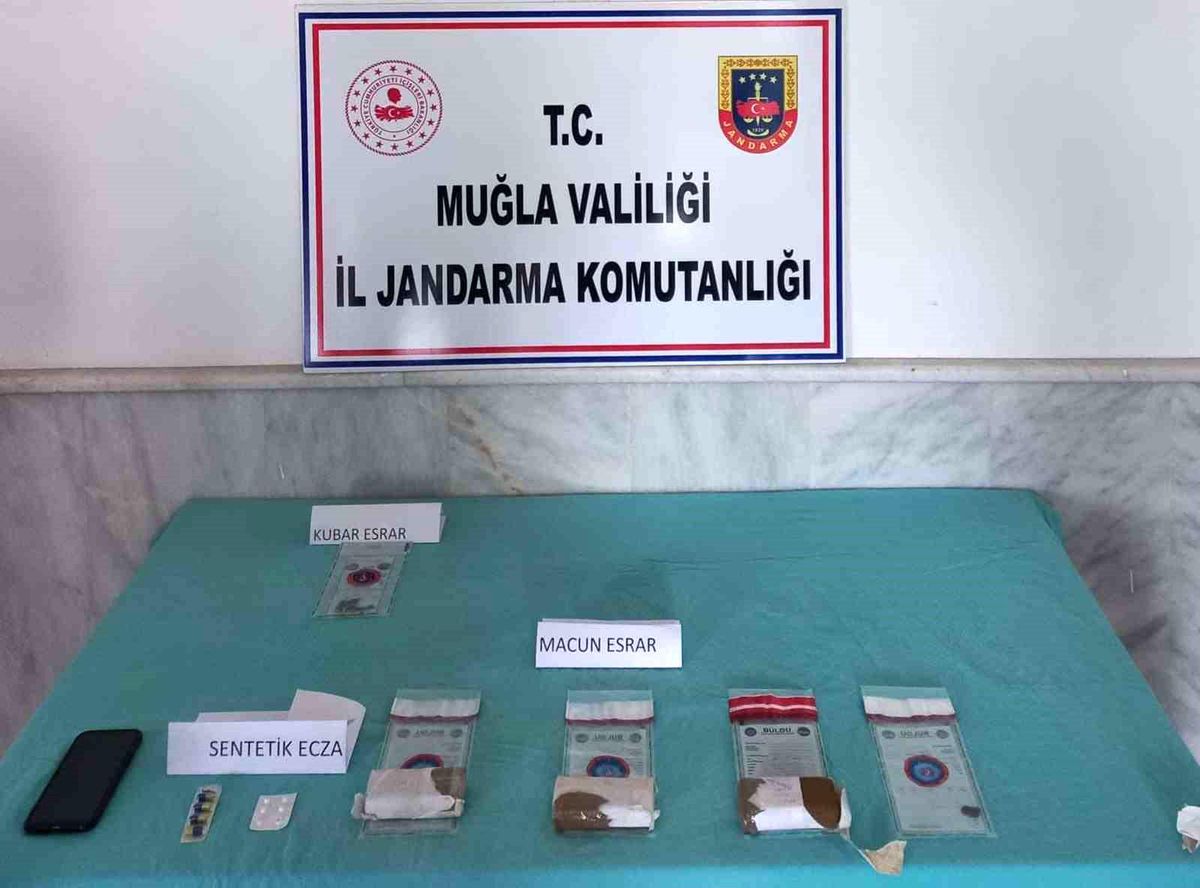 Datça merkezde Jandarmadan esrar operasyonu