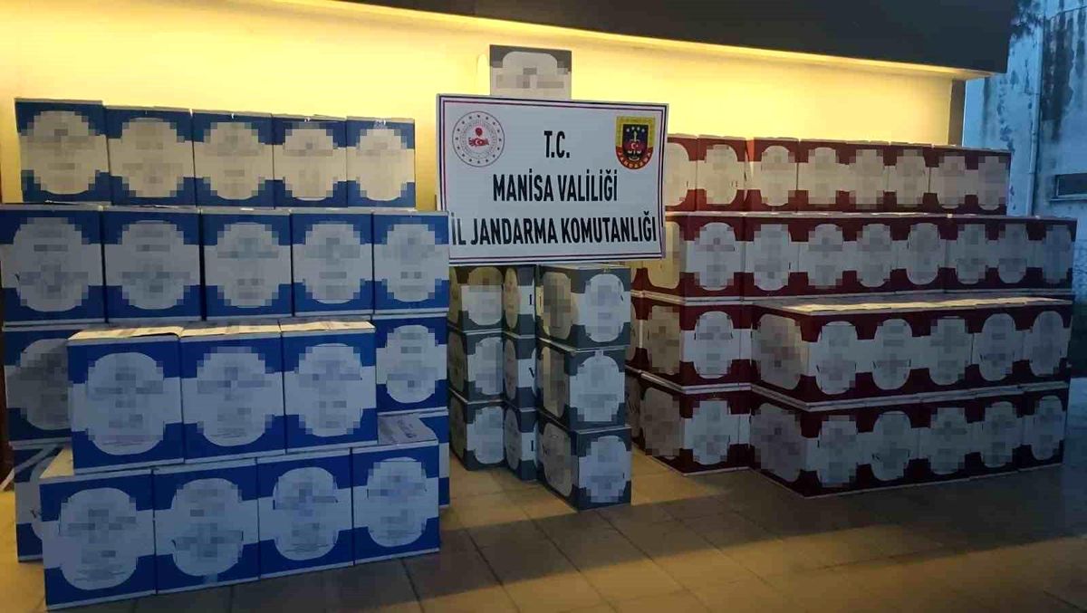 Manisa'da 1 milyon 800 bin adet bandrolsüz sigara ele geçirildi
