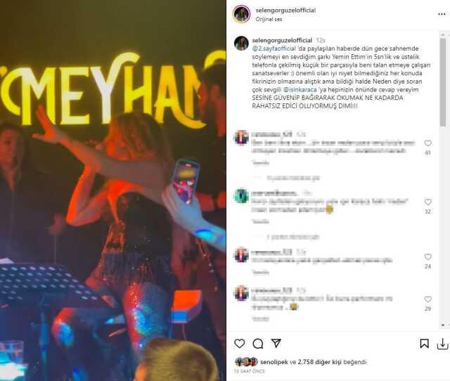 Selen Görgüzel'den performansından dolayı kendisini eleştiren Işın Karaca'ya tepki Selen Görgüzel'den performansından dolayı kendisini eleştiren Işın Karaca'ya tepki