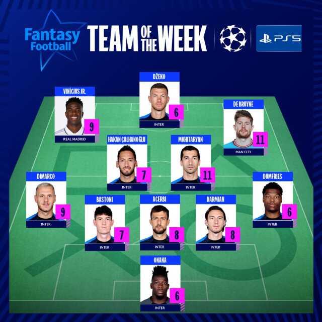 Tarihi derbiye damga vuran Hakan Çalhanoğlu, Şampiyonlar Ligi'nde haftanın takımına seçildi