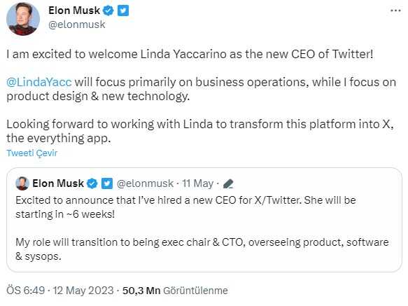 Elon Musk bizzat paylaştı! İşte Twitter'ın yeni CEO'su