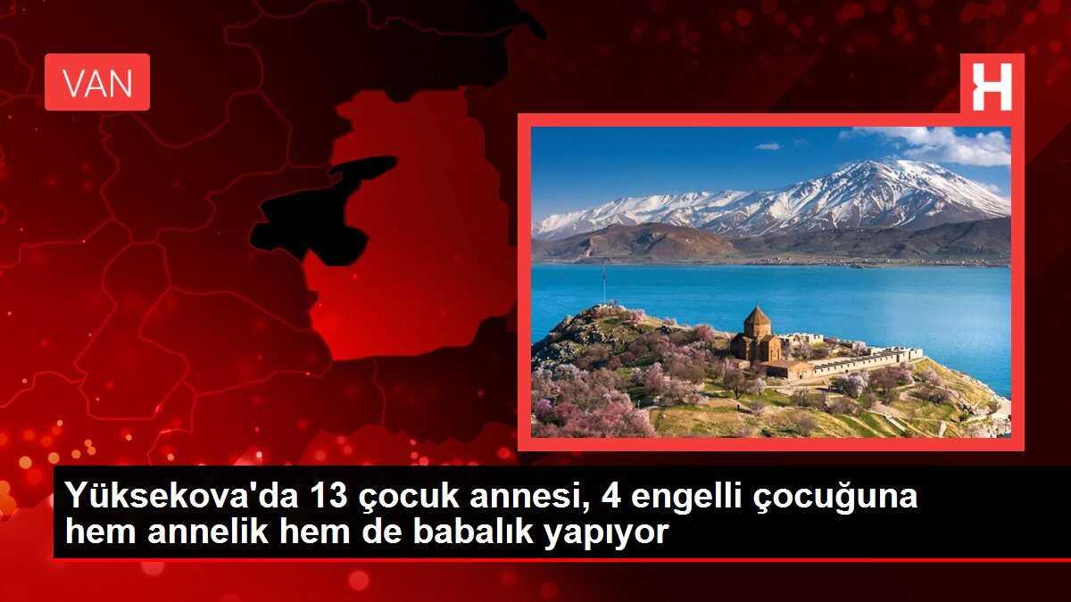 Yüksekova'da 13 çocuk annesi, 4 engelli çocuğuna hem annelik hem de babalık yapıyor