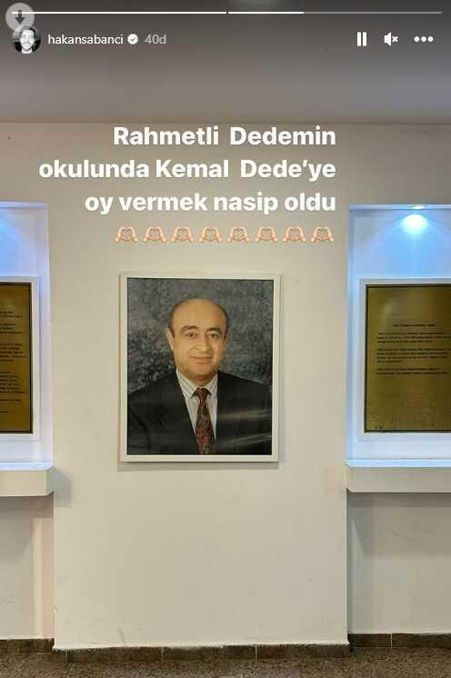Dedesinin okulunda oy veren Hakan Sabancı, cumhurbaşkanı adayını ilan etti: Kemal Dede'ye oy vermek nasip oldu Dedesinin okulunda oy veren Hakan Sabancı, cumhurbaşkanı adayını ilan etti: Kemal Dede'ye oy vermek nasip oldu