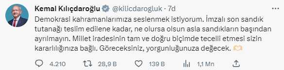 Kılıçdaroğlu: Ne olursa olsun asla sandıkların başından ayrılmayın