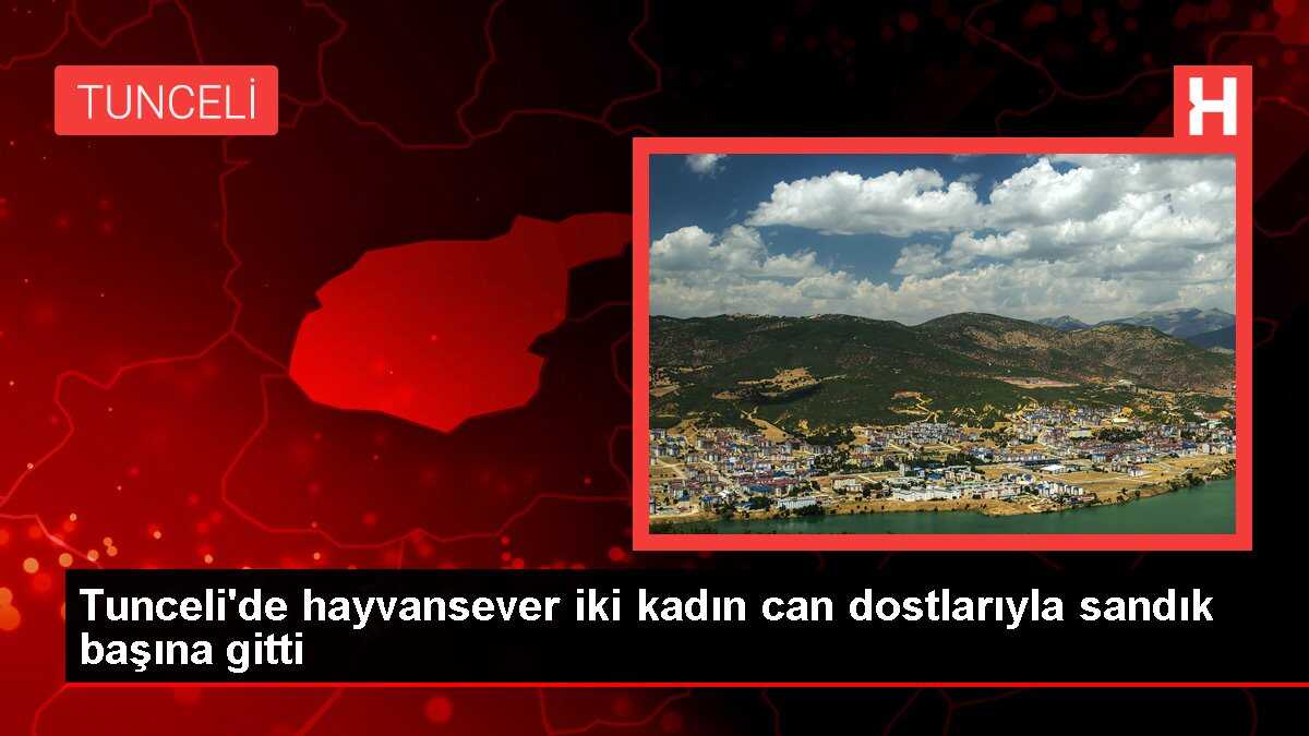 Tunceli'de hayvansever iki kadın can dostlarıyla sandık başına gitti